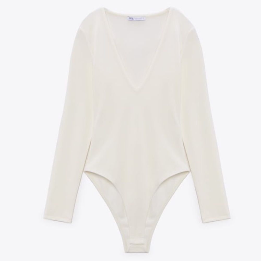NWT Zara Deep V Bodysuit